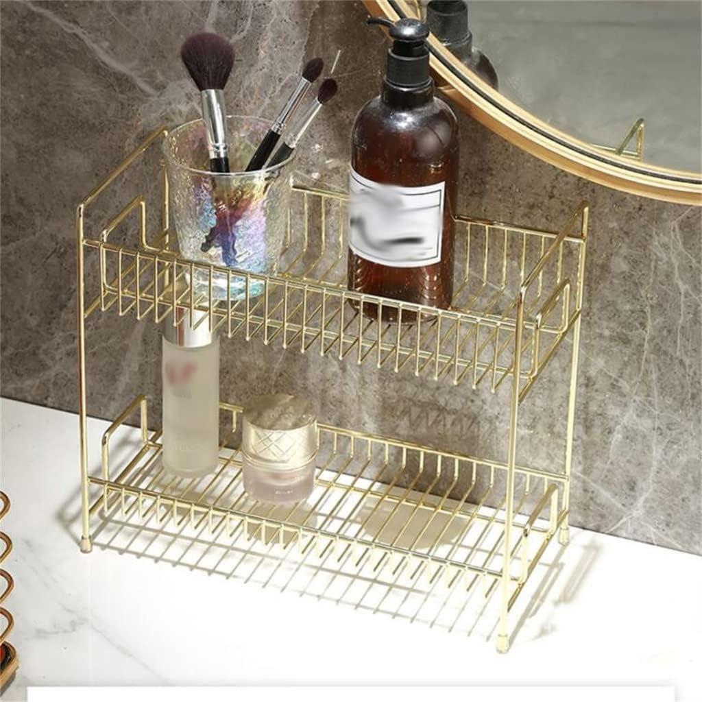 Wrought Iron Bathroom Countertop Rack Cosmetics Storage Box Hand Wash Table Home