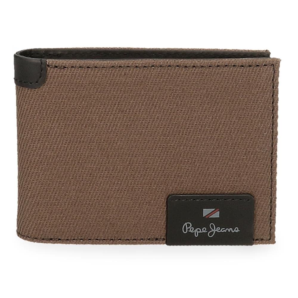 Pepe Jeans Hilltop Horizontal Wallet with Purse, Unique, Brown, única, Horizontal Wallet with Purse