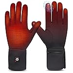 SAVIOR HEAT Heated Glove Liners for Men Women, Rechargeable Battery Electric Heated Gloves, Winter Warm Glove Liners, Thin Gloves Riding Ski Snowboarding Hiking Cycling Hand Warmers