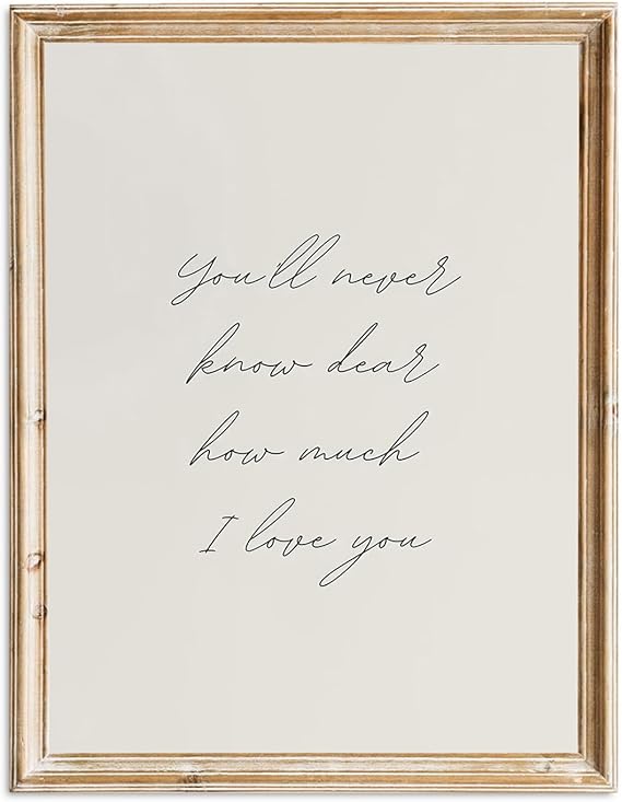 Vintage Nursery Wall Art Farmhouse Kid's Room Decor Print Vintage Baby Love Quote Poster Baby Girl & Boy Nursery Wall Decor Toddler Room Bedroom Playroom Poster Neutral Color Beige, 12"x16" Unframed