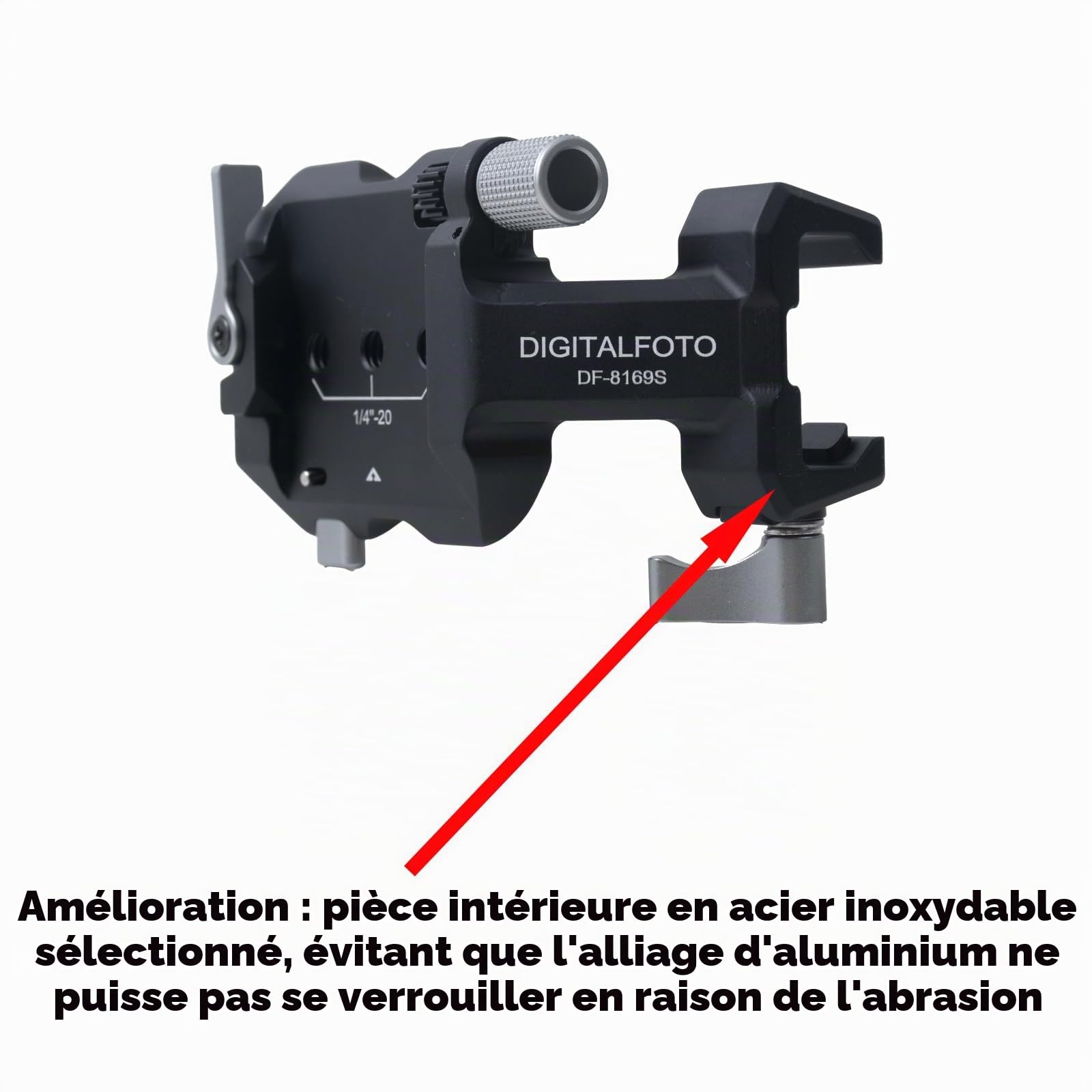 DF DIGITALFOTO RS3 Portrait, Support de Caméra Vertical RS3 2e Génération Amélioré, Compatible avec DJI Ronin RS2/RS3/RS3Pro, pour la Prise de Vue sur Les Réseaux Sociaux (IG, Youtube Shorts, Reels