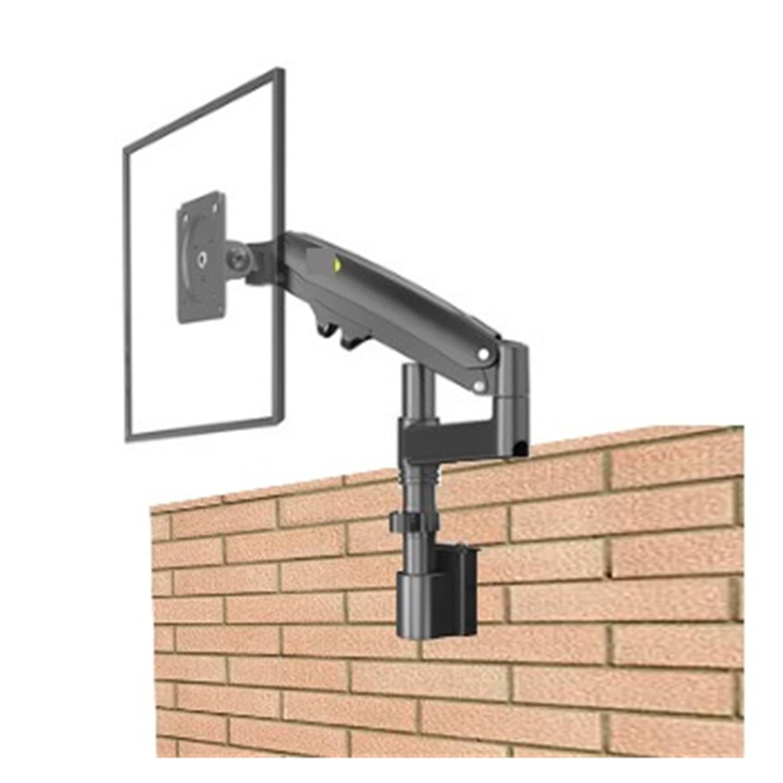 Aioneer Monitor Mount Arm For Desks, Gas Spring Full Motion Adjustable Bracket, Supports 2-12Kg Lcd Tvs-Wall Mount Black