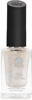 Foxology Vegan Nail Polish, Pearl Magic White Glitter, 15-Free, Quick Dry, Long Lasting, Chip Resistant, Plant-Based, Enriched with Vitamin E & Biotin, Cruelty-Free, Made in USA, 1 Count, 0.4 fl oz