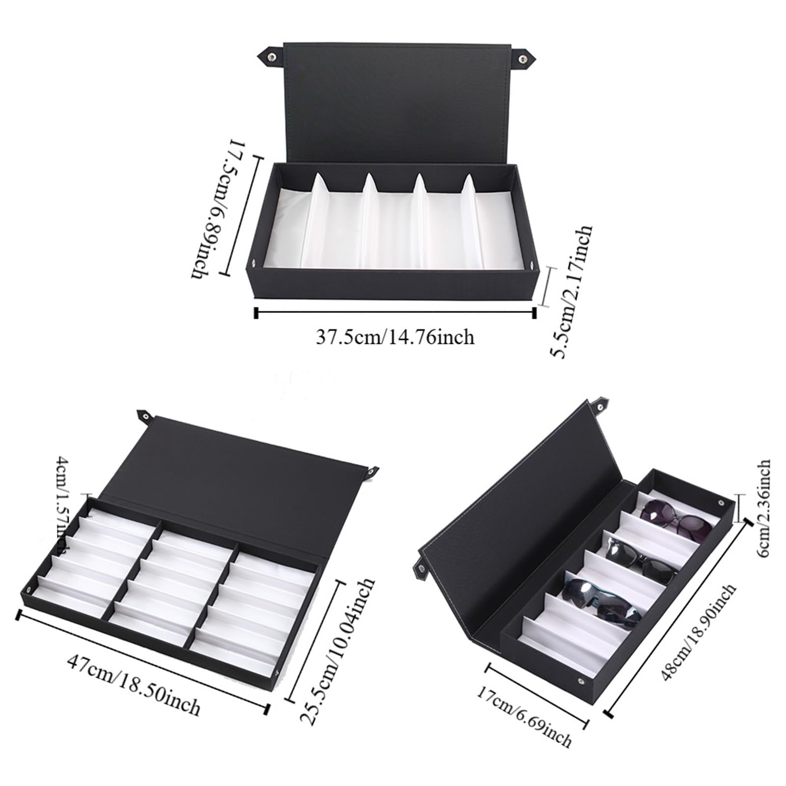 1 Stück faltbare Brillenetui Gitter Brillenhalter Sonnenbrillen Box Schmuck Organizer Display Mehrere für Brillen