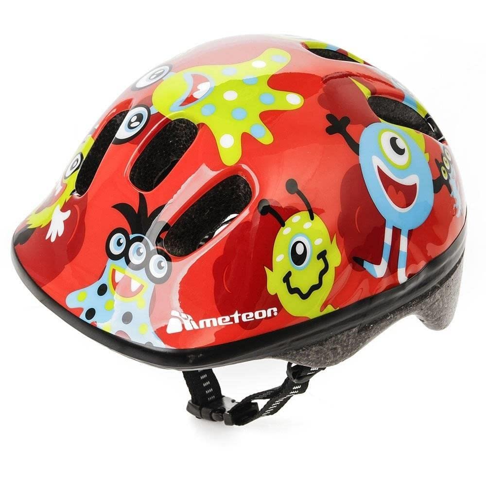 Meteor Casco Bici Ideale per Bambini e Adolescenti Caschi Perfetto per Downhill Ciclismo MTB Scooter Helmet Ideale per Tutte Le Forme di attività in Bicicletta MV6-2