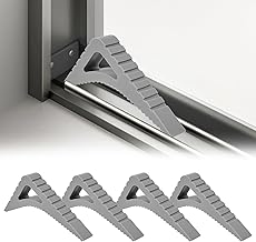 4 Pcs TPR Window Stop, Non-Slip Window Door Stopper, Anti-Pinch Windows Wedges, Anti-Shock Open Window Blocks, for Home, Apartment, Hotel, Grey