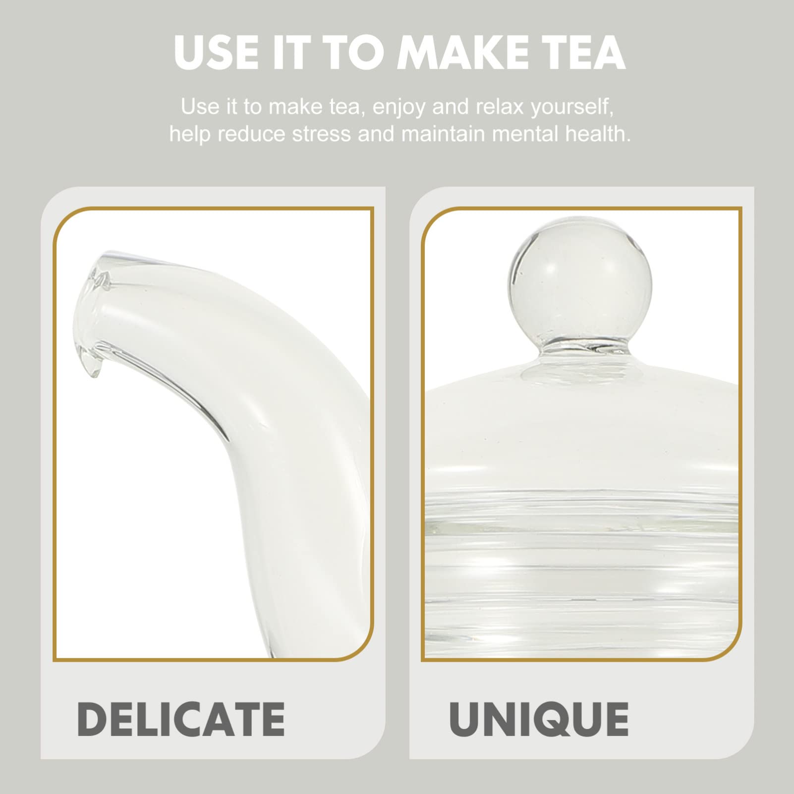 Duftende Teekanne aus Glas mit Kerzenständer Hitzebeständig und Anti Scalding Elegantes Kung Fu Teeservice für Haushalt und Teezeremonie