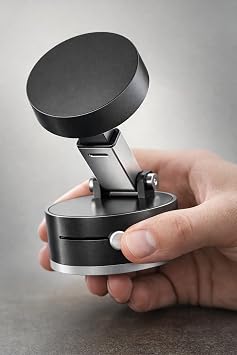 Busstier Vakumlu Kilitli Araç İçi Telefon Tutucu Güçlü Neodimyum Mıknatıslı 360 Derece Çok Açılı Ayarlanabilir Katlanabilir Tasarım Torpido Cam Konsol Masaüstü Tekrar Takılabilir Vakum