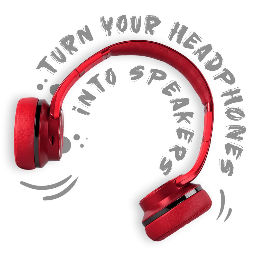 ZHIC Futuristic ZX17 Bluetooth Headphone & Speaker in 1 (Red