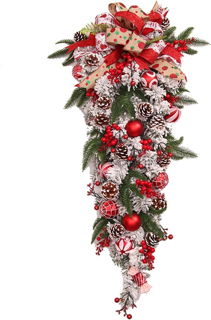 swag natalizio all'aperto per la porta d'ingresso