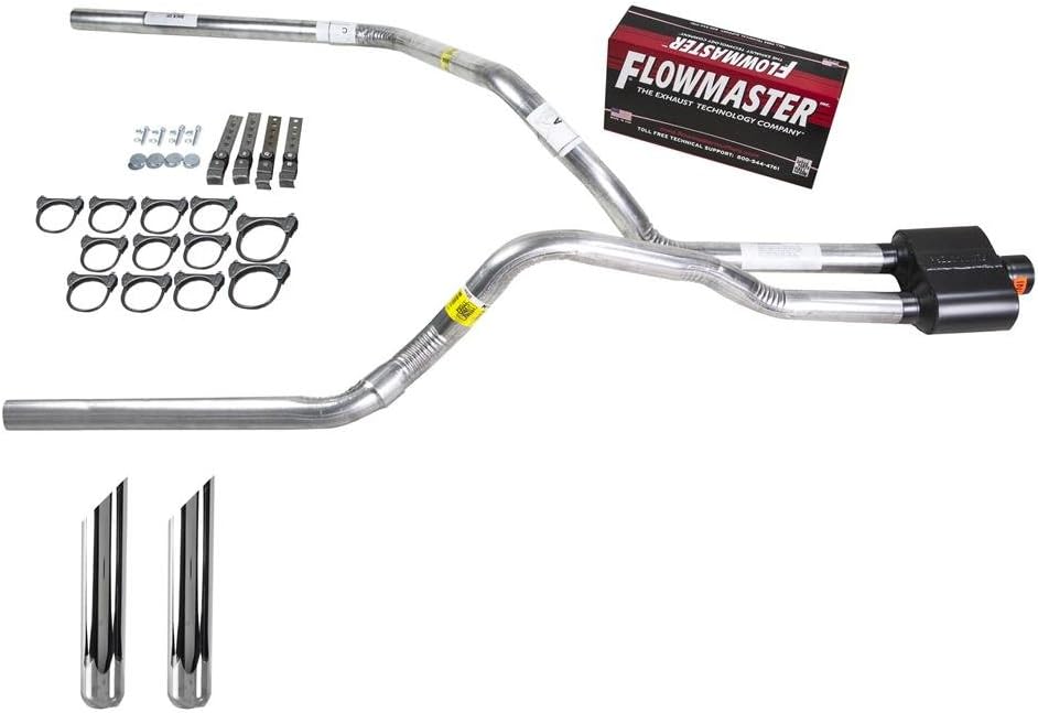 Truck Exhaust Kits - DIY dual exhaust system 2.5 pipe Flowmaster Super 10 SW Tip