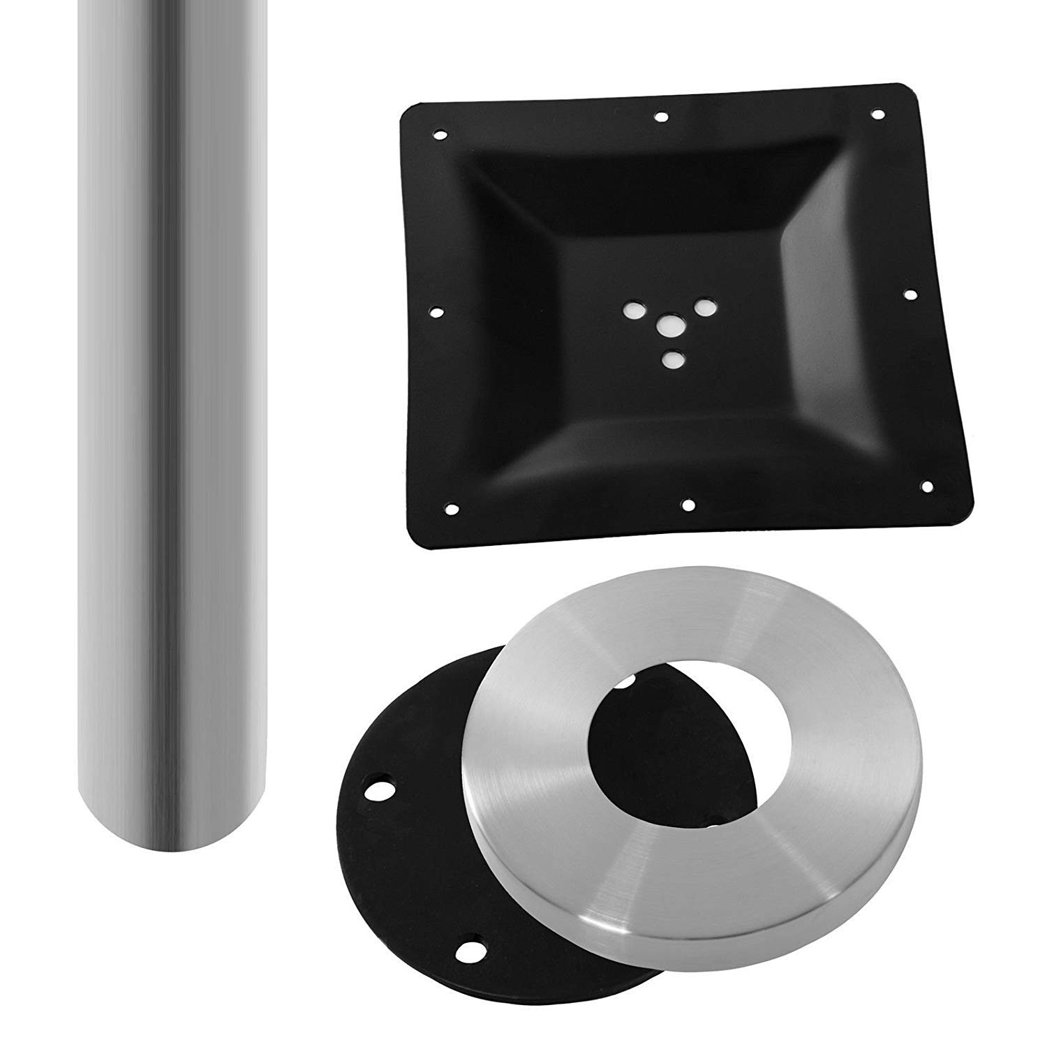 Edelstahl Tischgestell für Bodenmontage in 2 Höhen 72 & 110 cm (110cm)