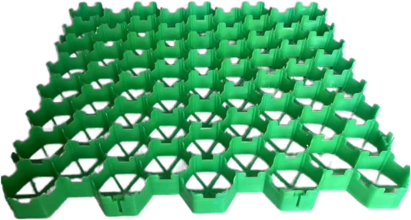 Shed Base Plastic Grid,Driveway Stabilizer - 16-Piece Gravel and Grass Mat for Landscaping Turf Parking Lots and Slopes