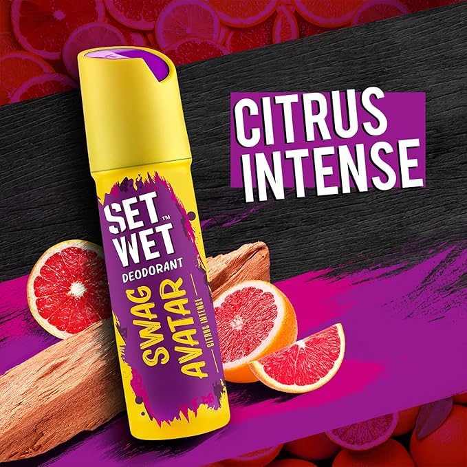 Image of SET WET Deodorant For Men Swag Avatar Citrus Intense, 150ml pack of 2