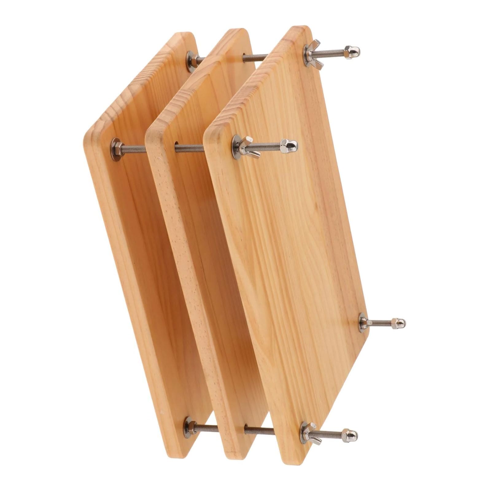 Presse à reliure à 3 panneaux avec planches en bois épais et attaches en acier, parfaite pour le travail créatif et l'utilisation à la maison