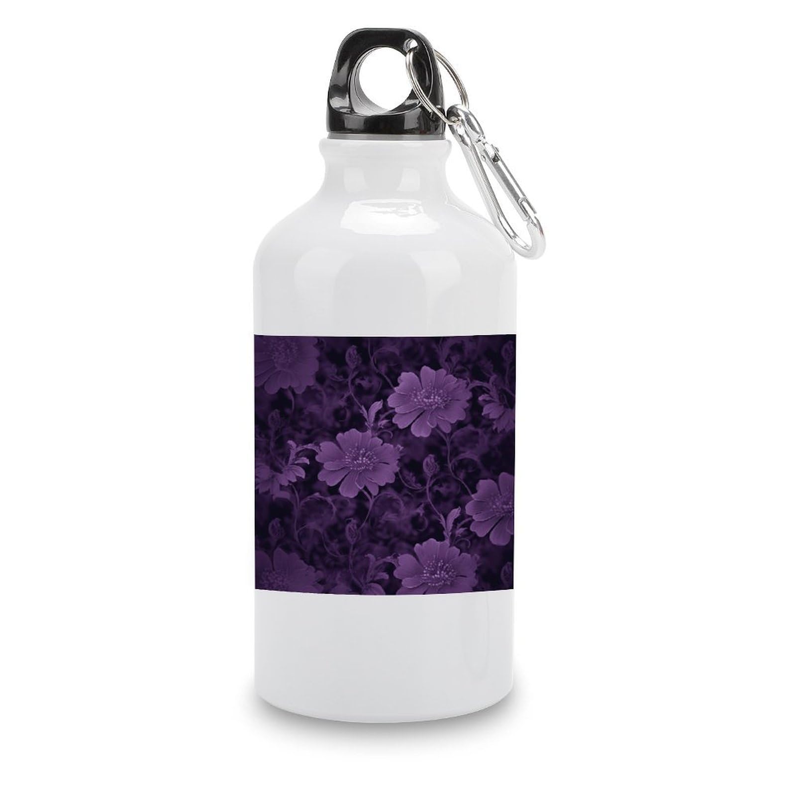 VstaDank Purple Water Bottles Aluminum Sports Water Bottle with Lid&Hook Buckle Fashion Vacuum Insulated Water Bottles Hydration Flask Leak Proof Tumbler Keep Cold&Hot