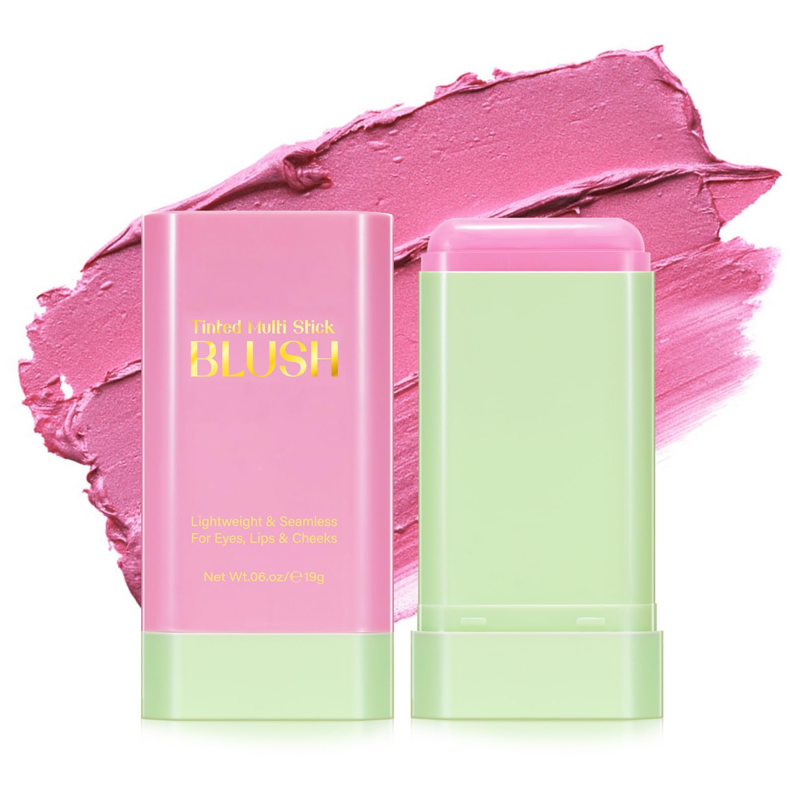 Blush Stick - 3 in 1 Cream Blush - Waterproof Lightweight Multi-Stick for Face, Eyes & Lip - Buildable Blush for Makeup