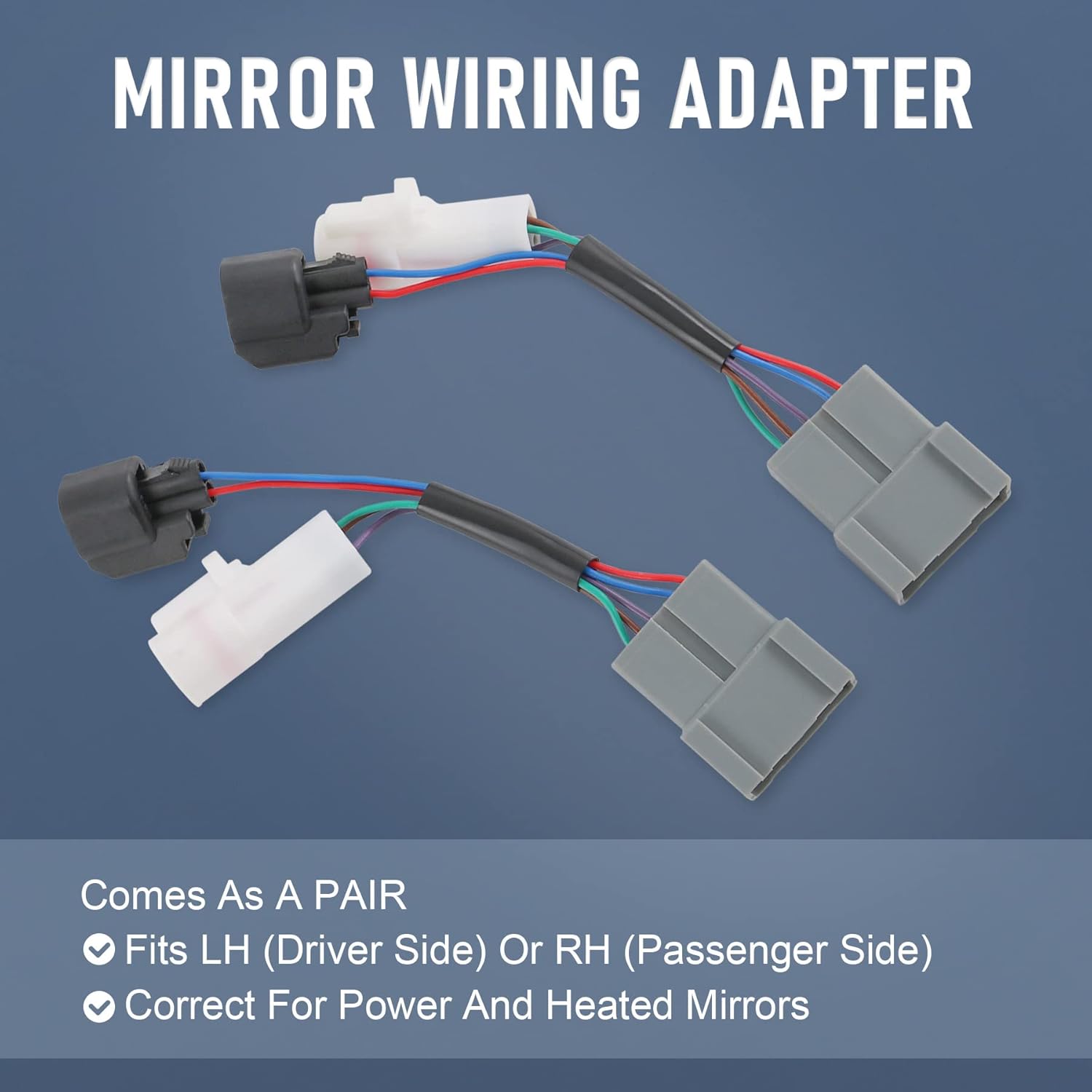 JDMSPEED New Mirrors Power Heated Upgrade Harness Adapter LH RH Pair Set Replacement For Ford Excursion 2000-01, Replacement For Ford F250 F350 F450 F550 1999 2000 2001 2002 2003 Mirror Wiring Adapter