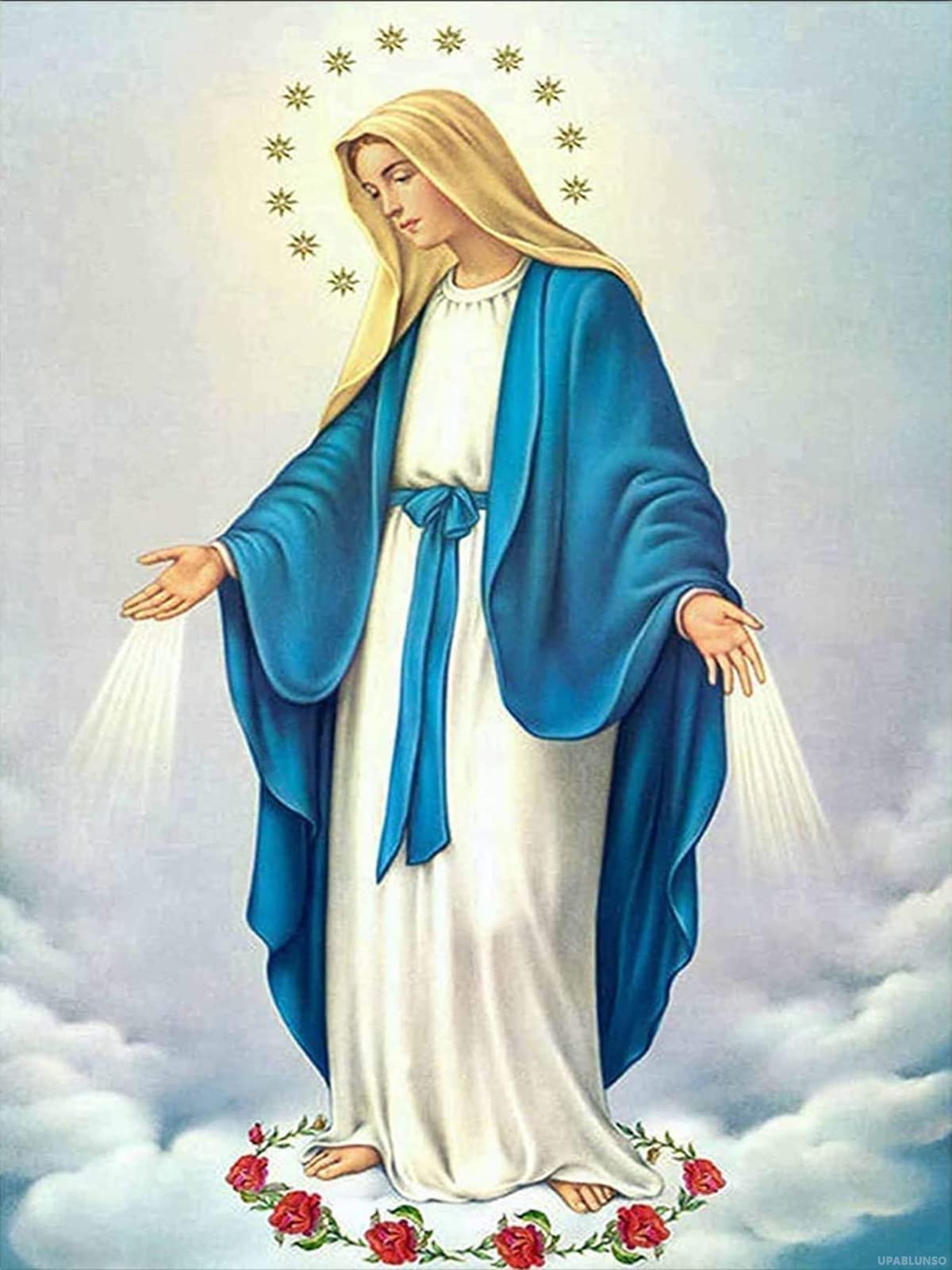 Amazon.com: UPABLUNSO 5D Diamond Painting Holy Virgin Mary Blessed