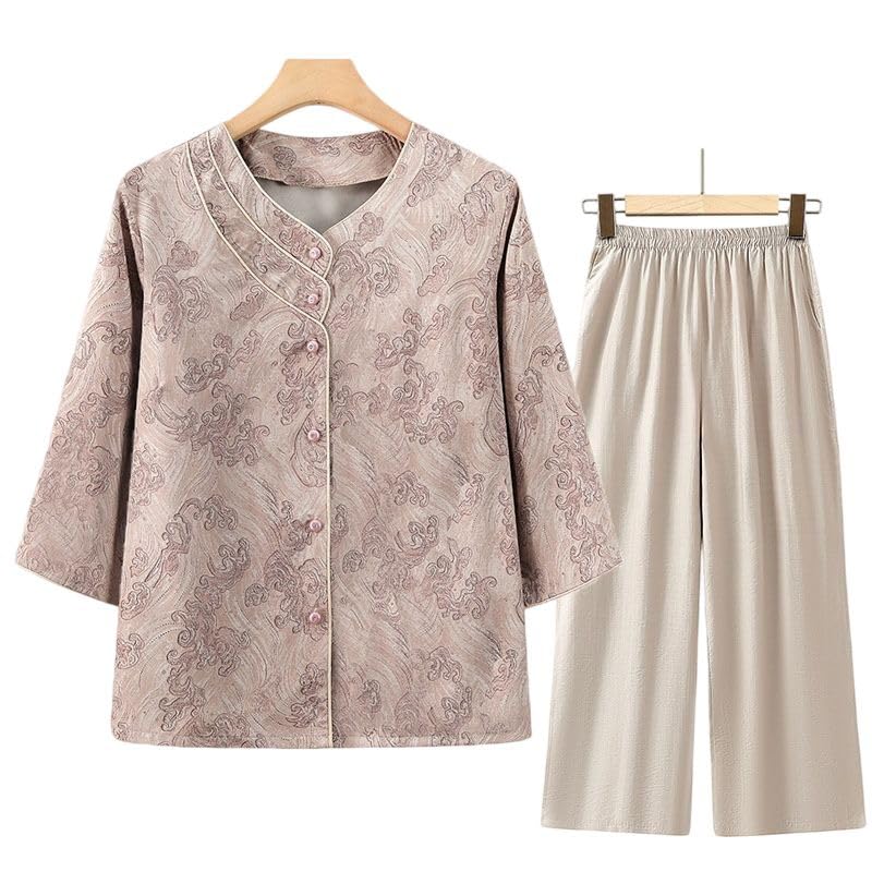 Blusa de manga 3/4 desarrugable con frente abierto para un estilo casual de negocios 3
