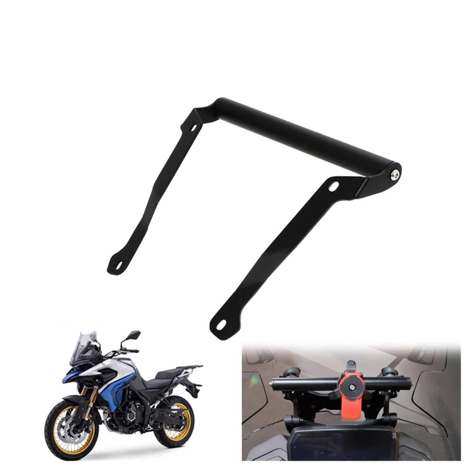 Motorrad Navigationshalterung Für VOGE Valico 625DSX | 22mm CNC Aluminium | Handy & GPS Halterung Schwarz