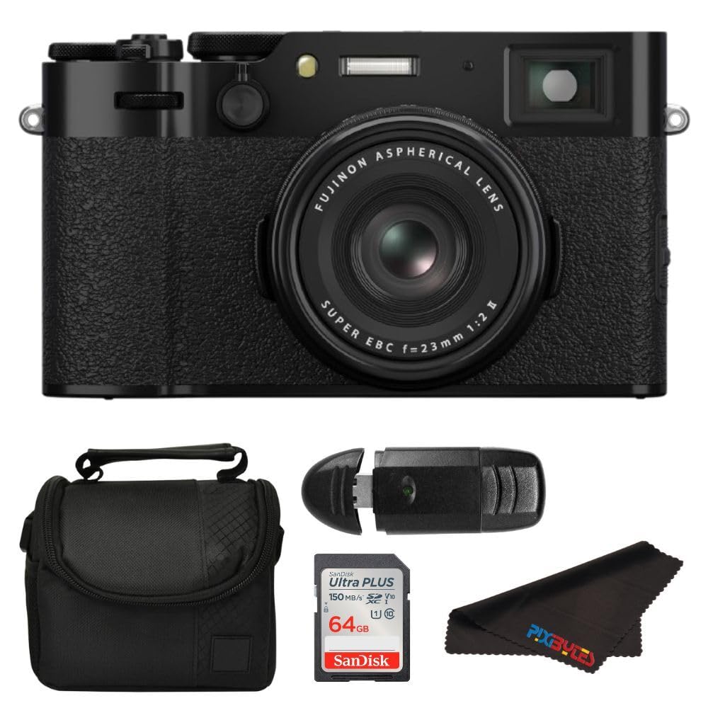 Fujifilm X100VI Digital Camera - Black (Renewed) (Camera + Basic Bundle)
