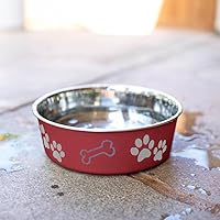 Vista 6 de Loving Pets Bella - Cuencos de acero inoxidable para perros y gatos, a prueba de derrames, artículos esenciales para cachorros y mascotas, ideales