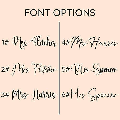 Miniatura 3 de VANESSA ROSELLA Mrs. Last Name Est Year Tote Bag - Bolso de mano personalizado para boda, regalo de despedida de soltera, regalo de luna de miel,