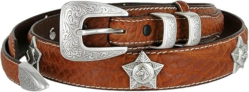 Miniatura 2 de Cinturón Western Ranger de cuero genuino de 1-38 pulgadas (1.378 in) cónico a 34 pulgadas de ancho, múltiples opciones