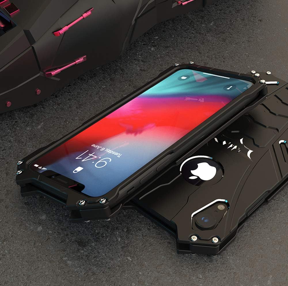 Exclusive Discount 🔥 Cool Tough Metal Case for iPhone XR (6.1 inch), Anti-Fall Shockproof Armor Aluminum Alloy Bumper Protective Skin Scratchproof Frame Back Plate Cover