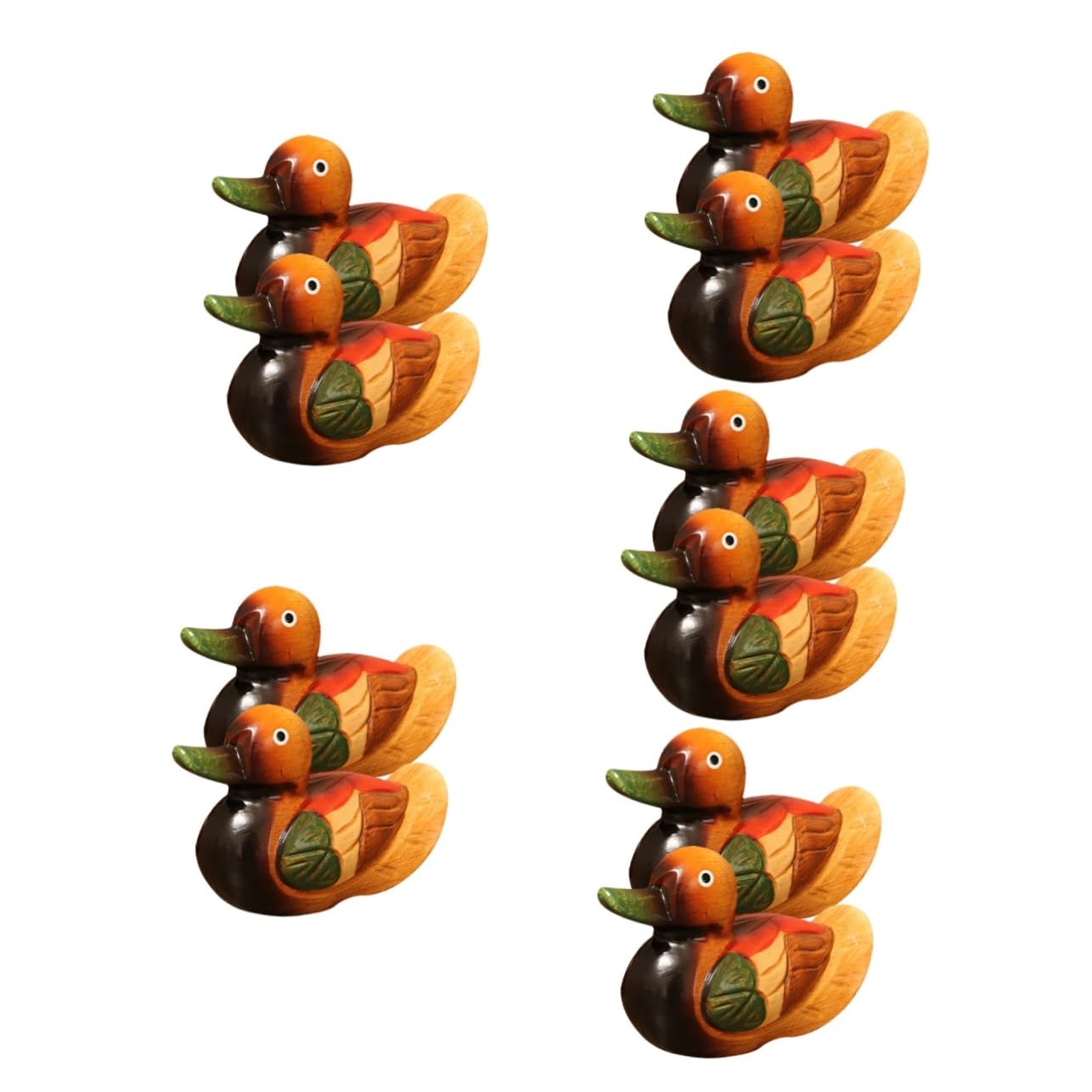 Amosfun 5 Paare Mandarinente Ornamente Auto Mujer Abs hochzeitsdeko Hochzeit Dekoration Künstlerische Holzstatue brautpaar Heimdekorationen Hochzeitsschmuck Hochzeit Enten hölzern