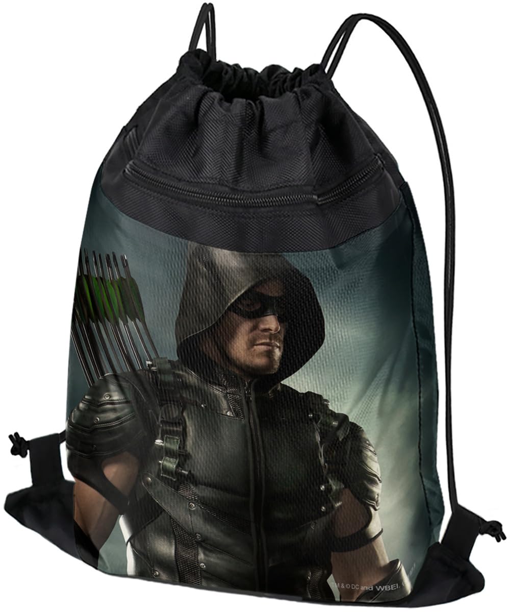 LOGOVISION Arrow TV Series Character Art Drawstring Backpack Sports Bag Sackpack 17