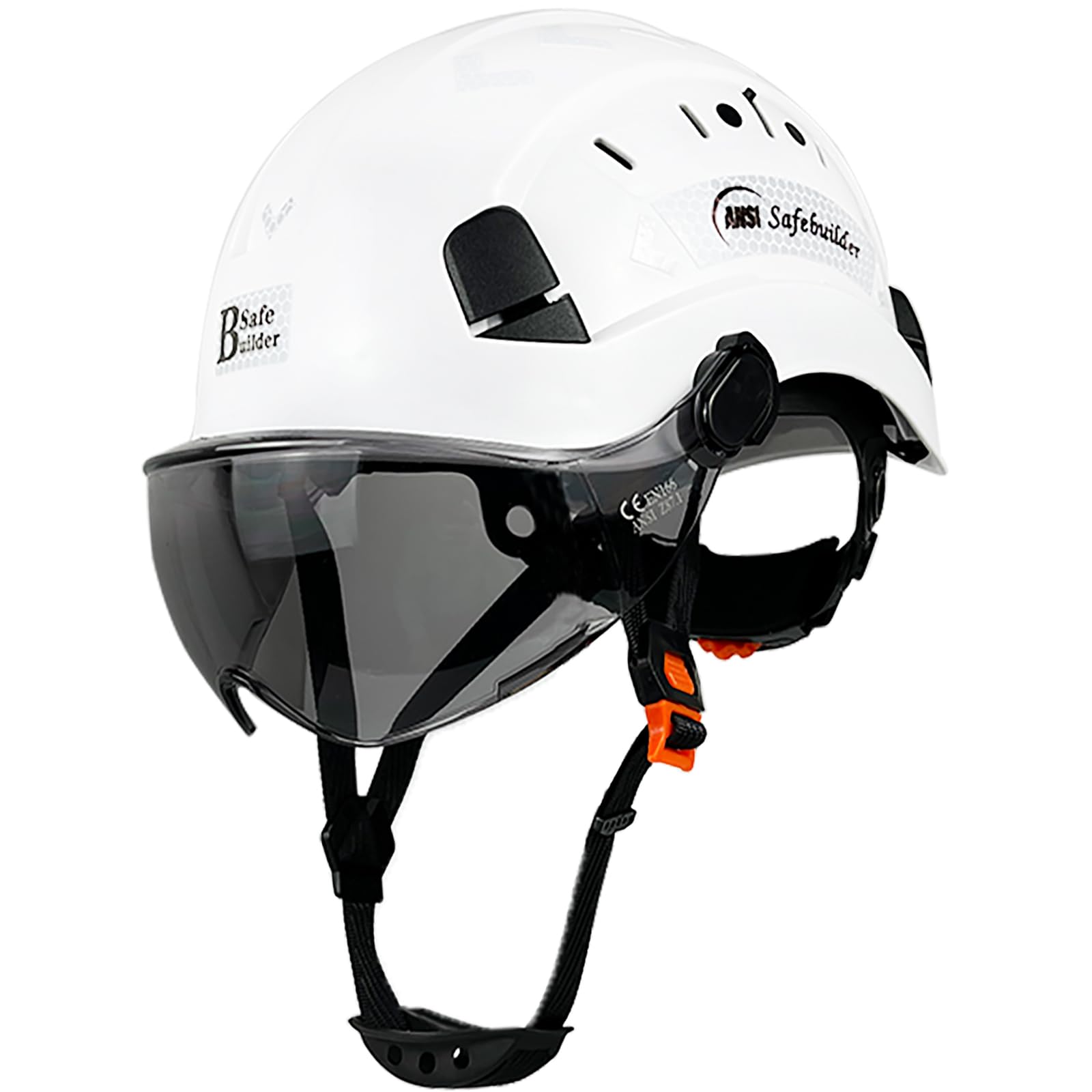 Sponsored Ad - Construction Safety Helmet with Visor ABS Hard Hat Adjustable Ventilation Hardhats Industrial Work Head Protection for Men Certified ANSI/ISEA Z89.1