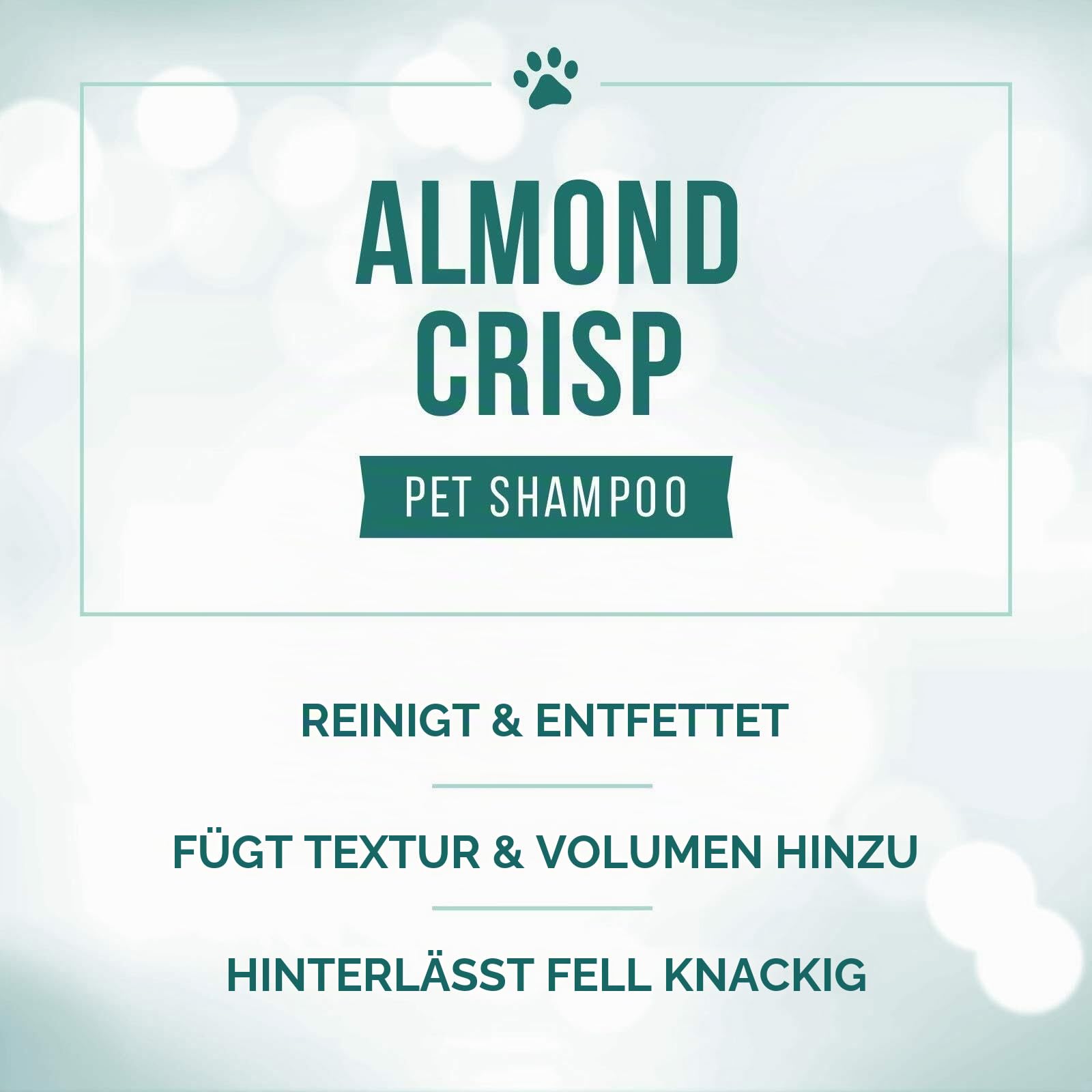 Nature's Specialties Almond Crisp Hundeshampoo - Tiefenreinigendes & Aufbauendes Hundeshampoo - Verleiht Struktur & Volumen - Ideal für Ausstellungsfelle - Lang Anhaltender Duft, 3.8L