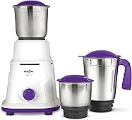 Kenstar SPICE C -500 Watt, 3 Jar Mixer Grinder With Power Plus Turbo Motor (5 Year warranty on Motor), White Lavender