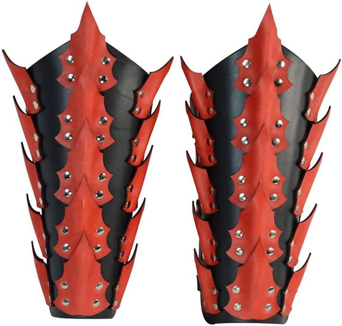 Medieval Leather Wristband, Rivet Decoration Arm Guard Armor Cuff Scale Bracer, Steampunk Archer Gauntlet, Retro Gladiator Wrist Armor, Soldier Cosplay Accessories