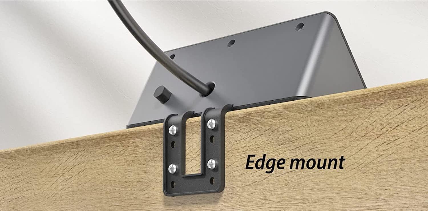 Electriduct Edge Mount Nightstand Charger 4 Amp 4 USB Charging Ports, 3 AC Power Strip Outlets Desk Power Center