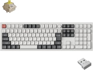 Keychron Q6 Ultra 8K 100% 机械键盘 8000Hz 转换率 2.4GHz/蓝牙/有线对应 CNC铝外壳 支持热插拔OSA双击PBT键帽 RGB背光 日语排列 无假印字 香蕉轴 白色