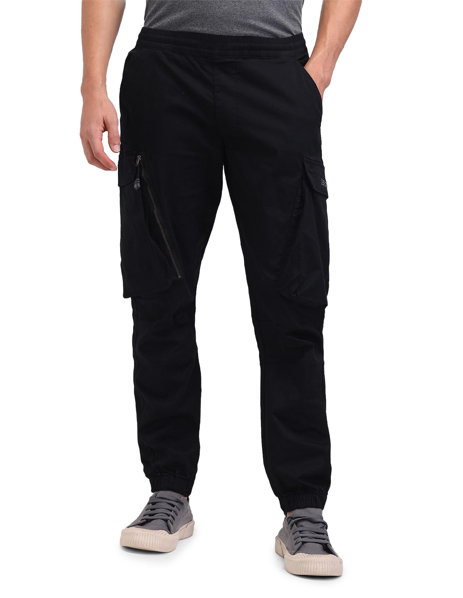 flying machine Men's Jogger Fit Cargo| Solid | Mid Rise | Cargos for Man-picture-33