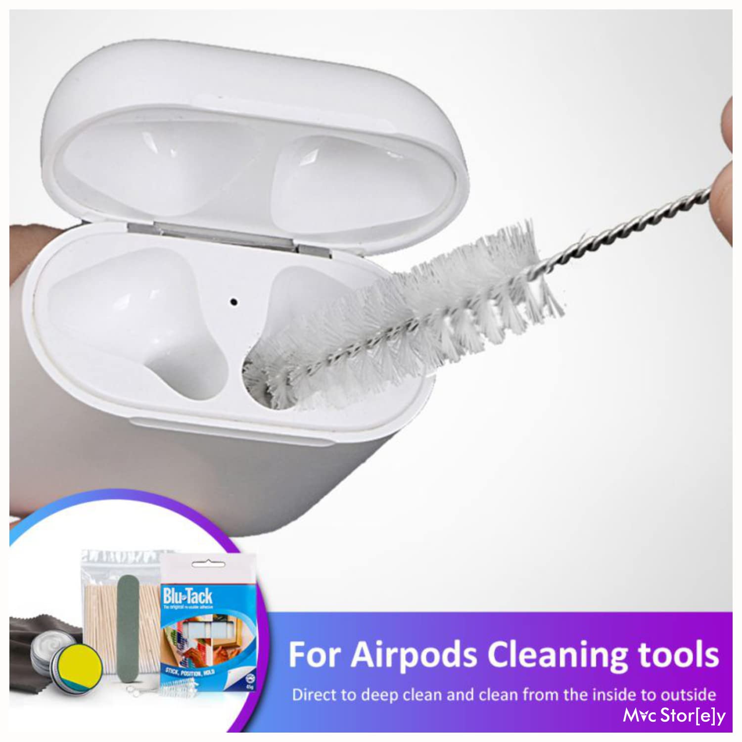 McStorey Telefon, AirPods ve Tablet Temizlik Seti – 36 Parçalı Anti‑Statik Temizleyici, Yumuşak Fırçalar, Detay Çubukları