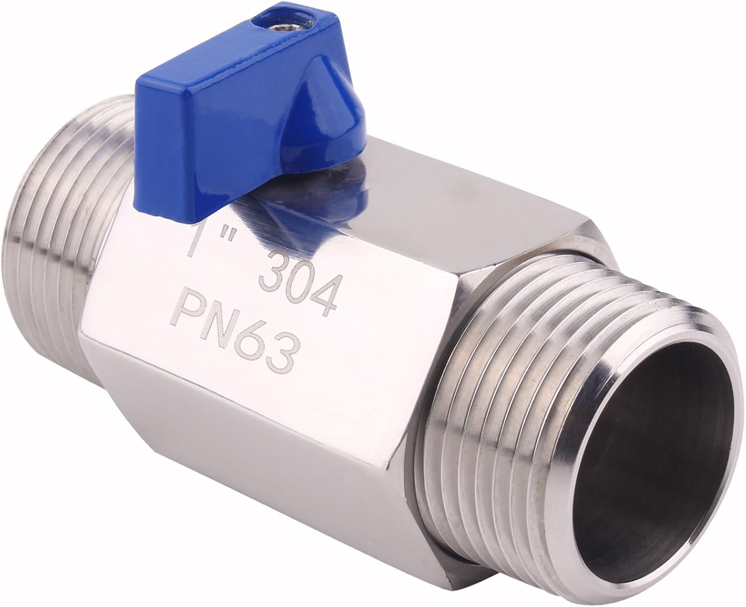 DERNORD Stainless Steel Ball Valve - 1 Inch NPT Thread Male Small Mini Ball Valve (1" Male&Male)