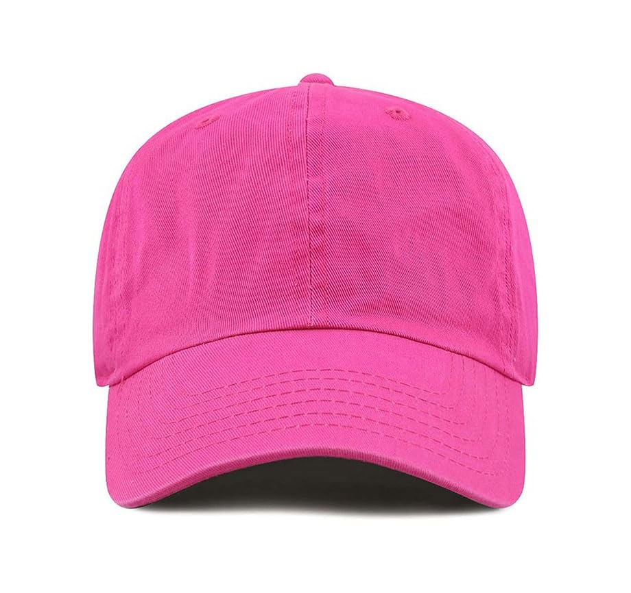 Image of Cotton Baseball Cap Dad Hat - Washed Low Profile Adjustable Hat for Men Women Casual Outdoor Running Golf