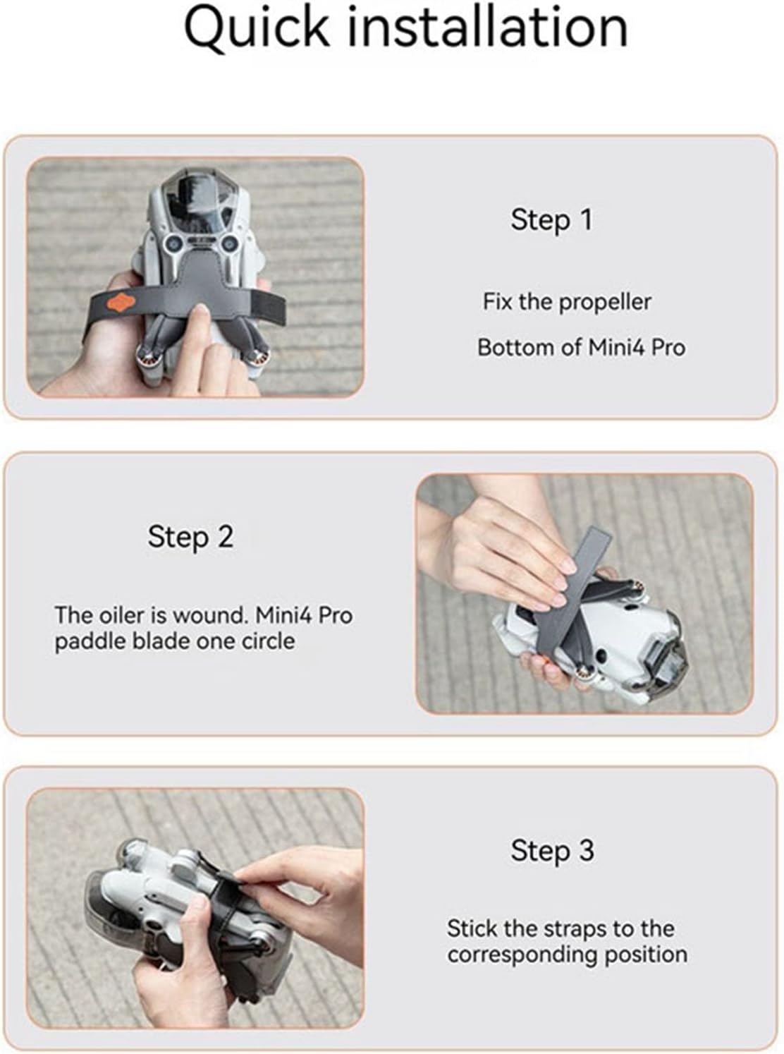 Propeller Holder Stabilizer for DJI Mini 4 Pro Propellers Guard Strap Protector Props Fixator RC Drone Accessories