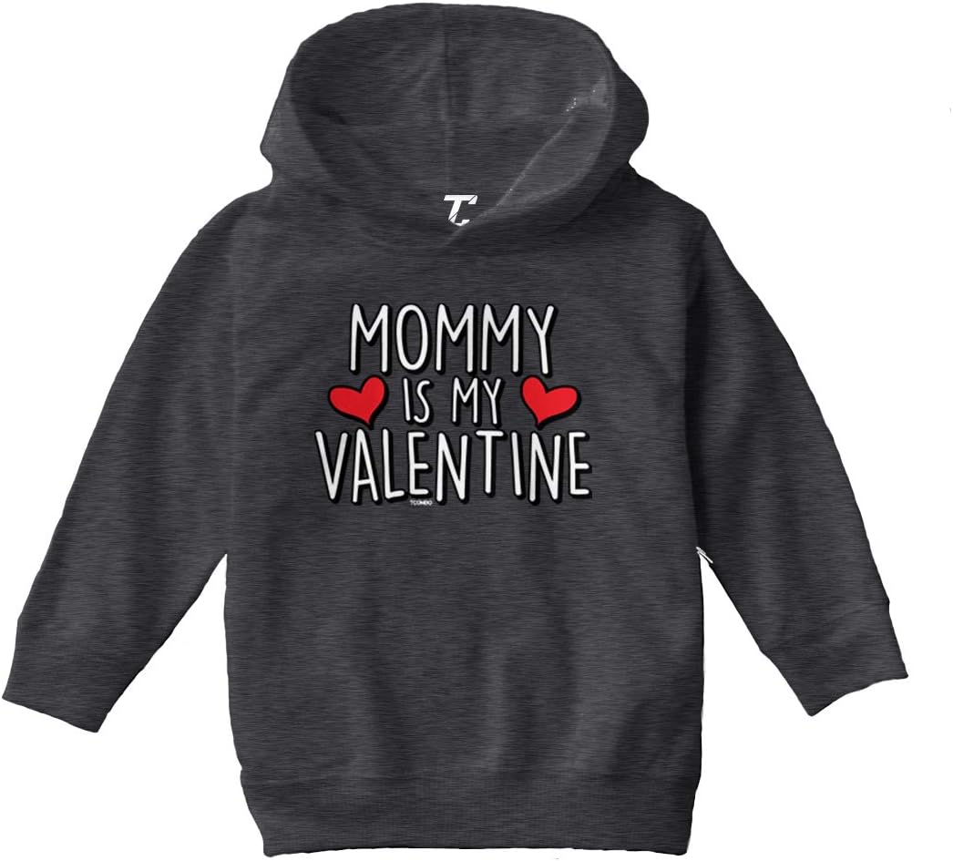 Tcombo Mommy is My Valentine - Cute Cupid Toddler/Youth Fleece Hoodie