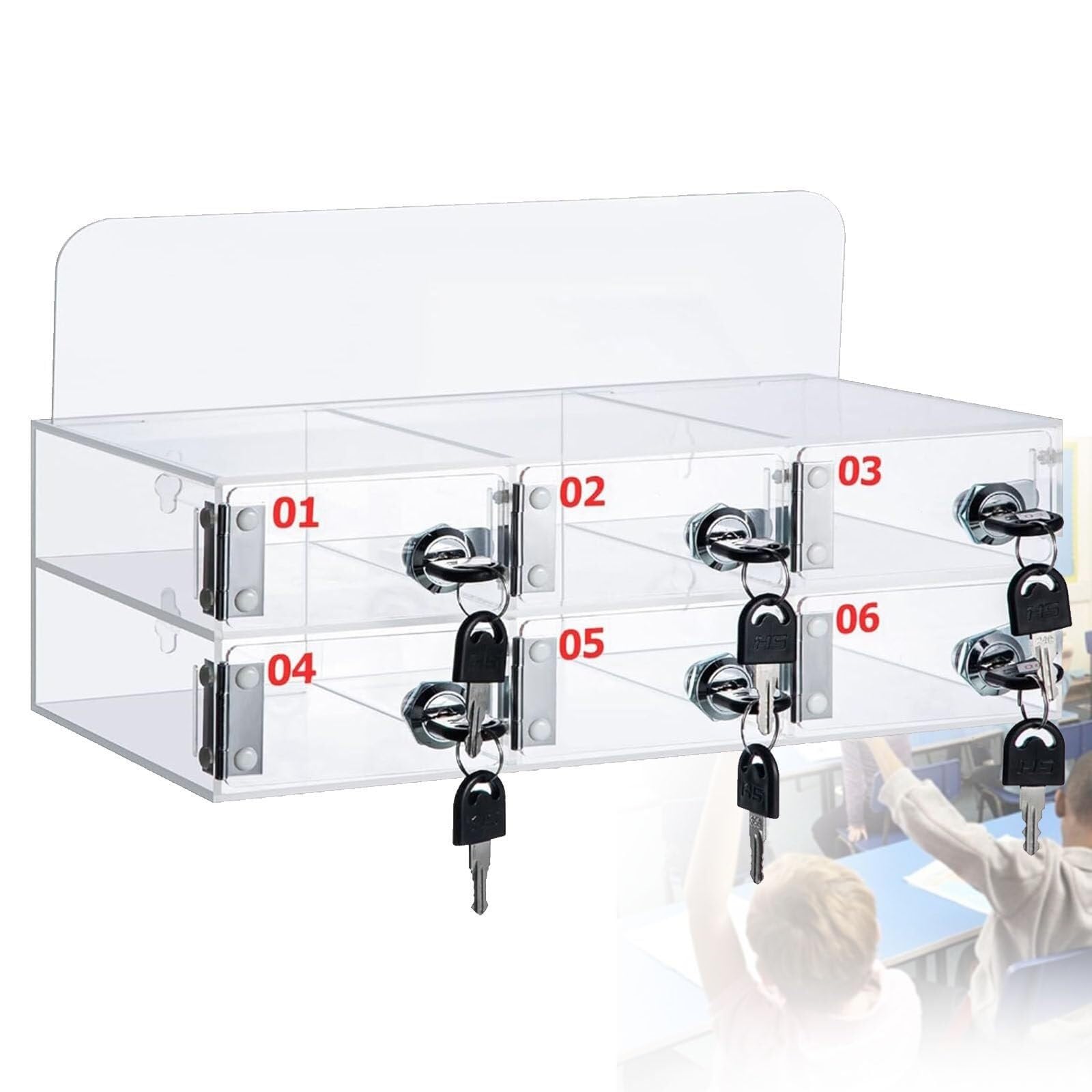 Caja de Almacenamiento para teléfono móvil Soporte acrílico para teléfono móvil Caja de Almacenamiento de Escritorio nizador de Pared para teléfono móvil Armario de Almacenamiento AC