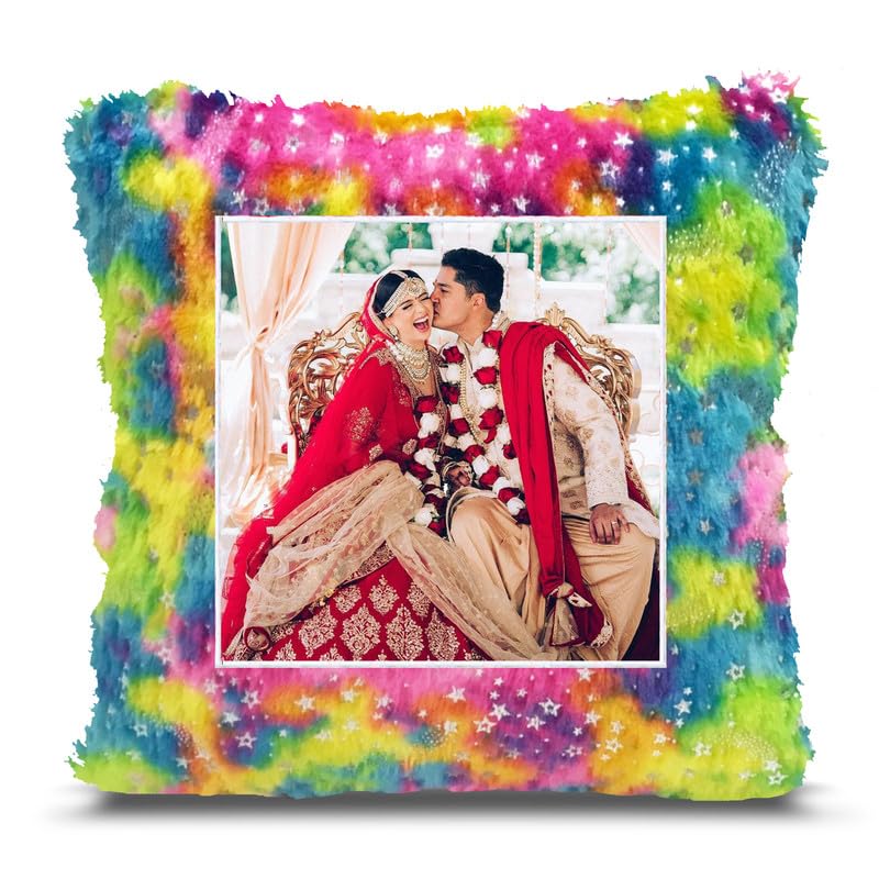 Fur Personalized Gift Photo Cushion for Boyfriend Girlfriend Husband Wife on Occasions Valentine's Day Birthday Anniversary Special Love Gift Square 15x17 inch, Multi (PC79)-image-48