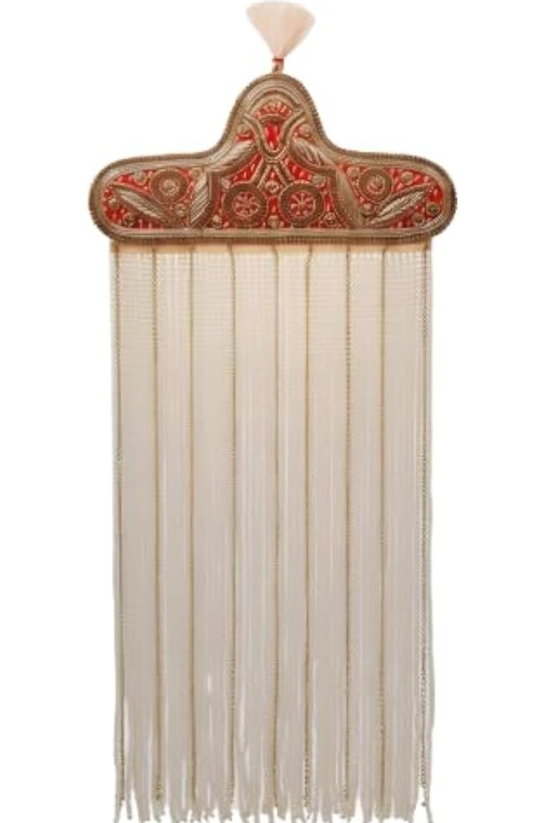 Groom Sehra with Pearls and Golden Stones Chain, Traditional Wedding Headpiece