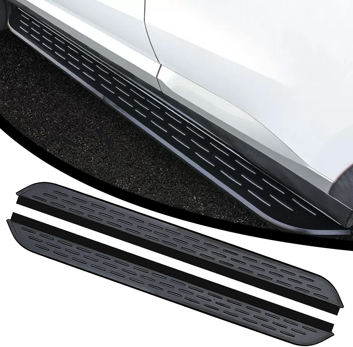 2 pcs Side Step fit for Hyundai Palisade 2020-2025 Running Board Nerfbar Aluminium All Black Pedal Step Bars (with Bracket)