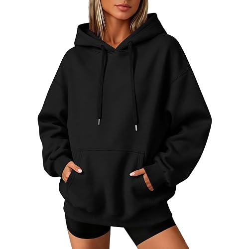 Oversized Hoodie Women Cozy Fleece Fall Sweatshirts Y2K Hoodies Casual