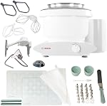 Bosch Universal Plus Stand Mixer 500 Watt, 6.5 Quarts with Wire Whips, Dough Hook & NutriMill Dough Hook Extender Bundle